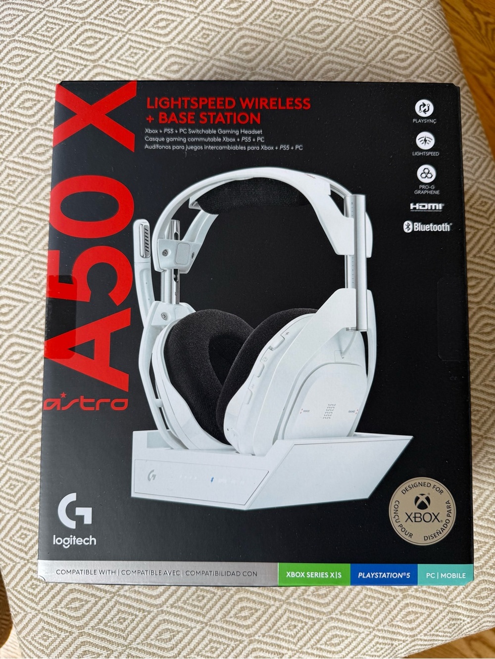 Logitech ASTRO A50 X Lightspeed Wireless + Base Station Gaming Headset - White